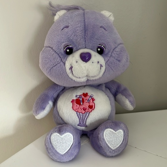 π¨ Care Bear Share Bear 8β Carlon Cards Purple. Excellent condition - Picture 1 of 3